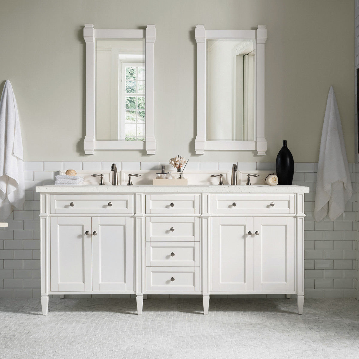 Brittany 72" Double Vanity in Bright White