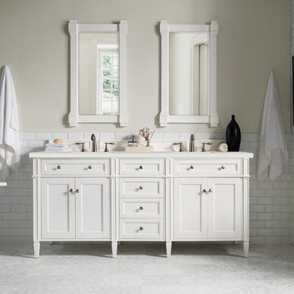 Brittany 72" Double Vanity in Bright White
