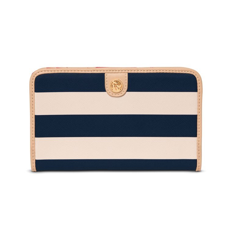 Snap Wallet Navy Stripe