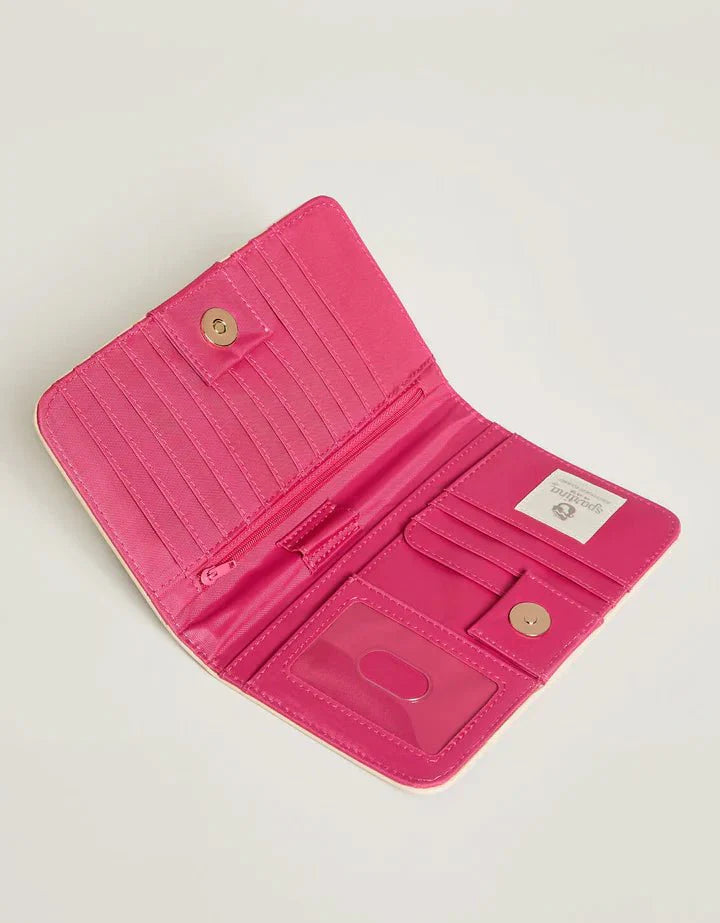 Snap Wallet Navy Stripe