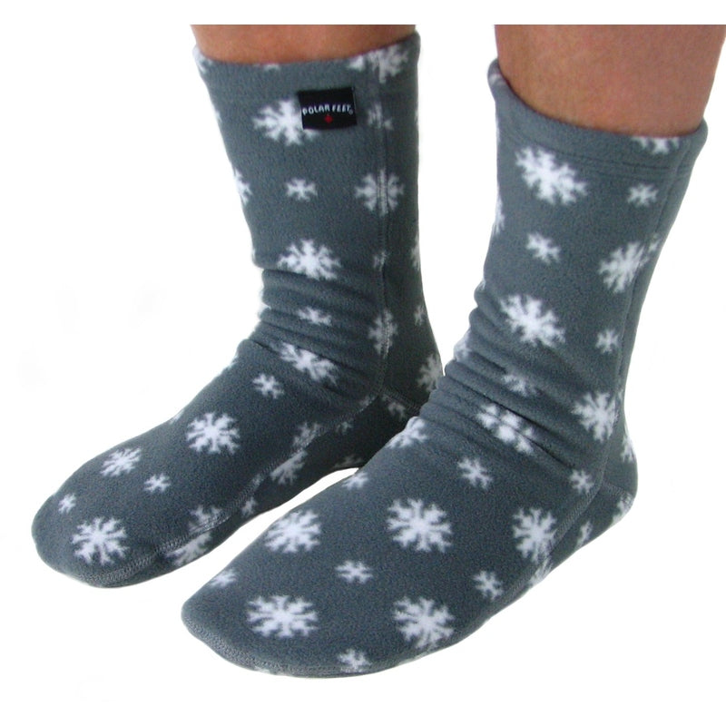 Polar Feet Adult Fleece Socks - Snow