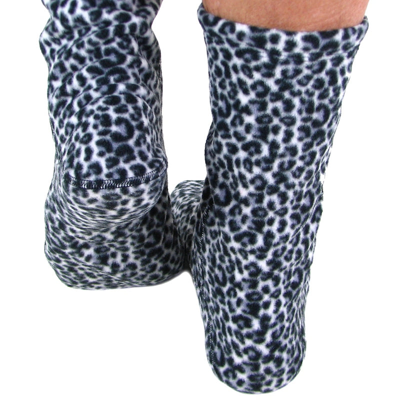 Polar Feet Fleece Socks - Snow Leopard