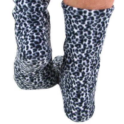 Polar Feet Fleece Socks - Snow Leopard