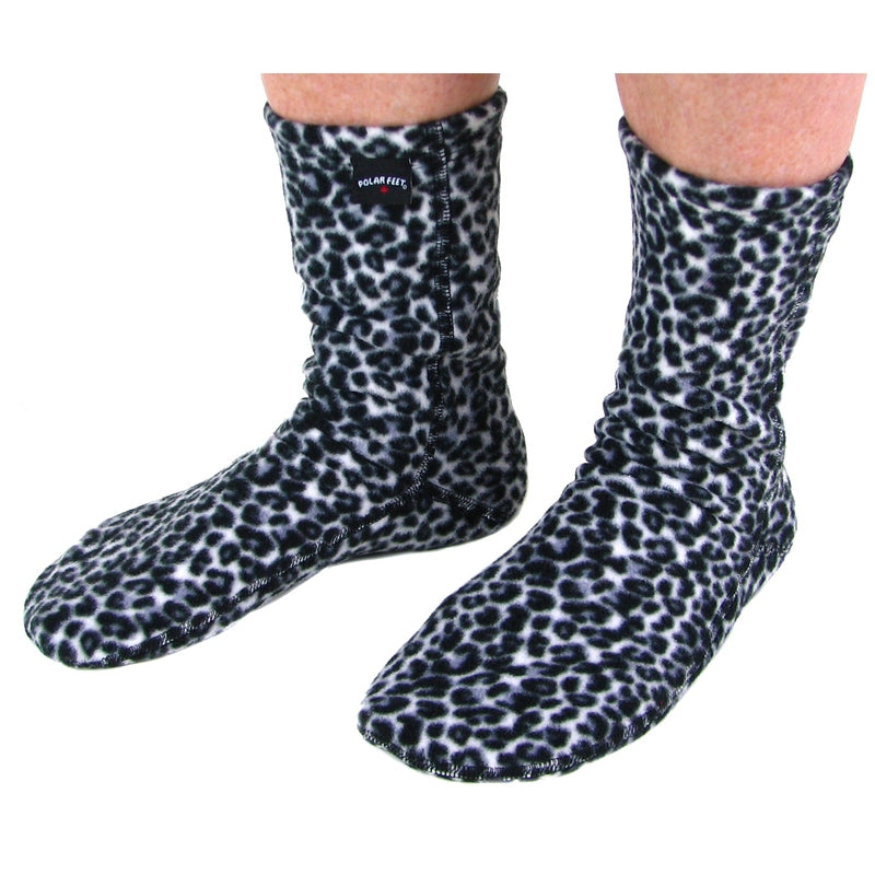 Polar Feet Fleece Socks - Snow Leopard