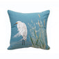 Snowy White Egret Indoor/Outdoor Throw Pillow