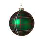 100mm Plaid Ball Ornament -