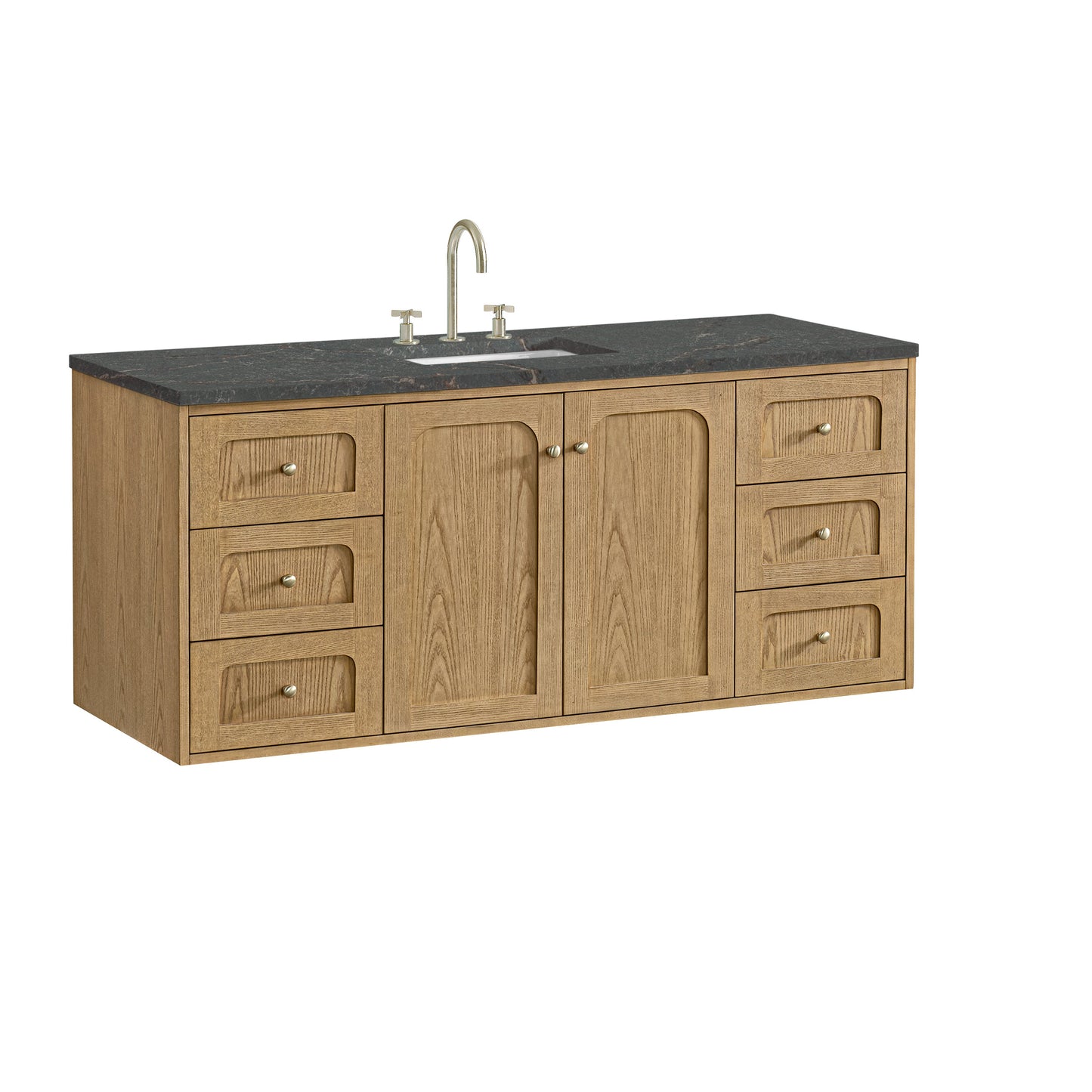 Laurent 60" Single Vanity, Light Natural Oak