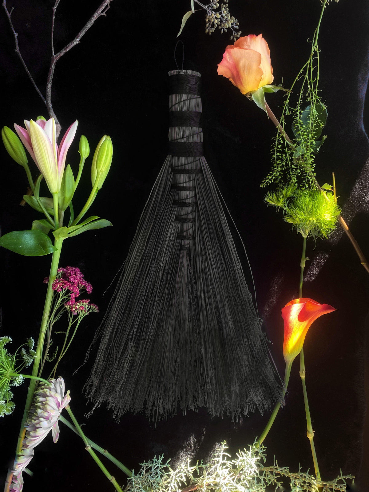Hand Dyed, Specialty Hawk Tail Brooms