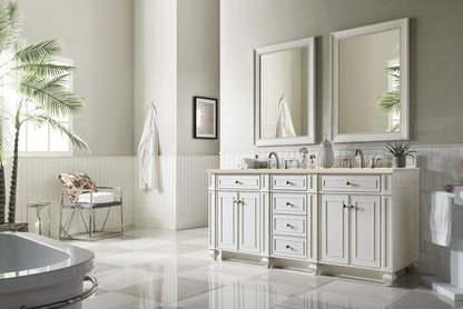 Bristol 72" Double Vanity Cabinet, Bright White