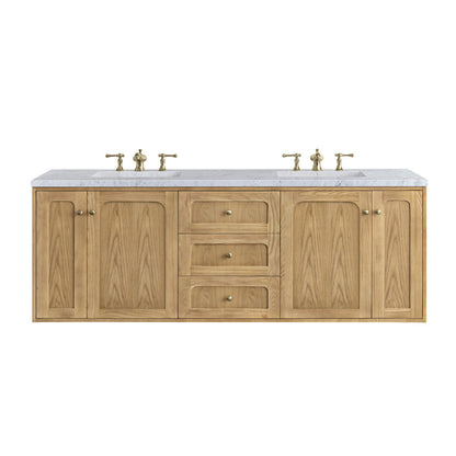 Laurent 72" Double Vanity Cabinet, Light Natural Oak