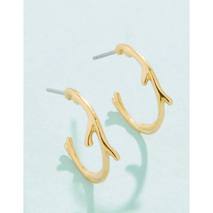 Splash Coral Hoop Earrings Sea Coral - Splash Collection