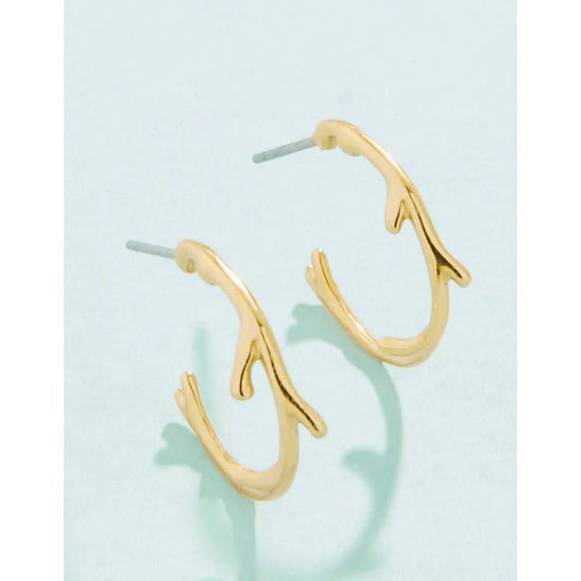 Splash Coral Hoop Earrings Sea Coral - Splash Collection