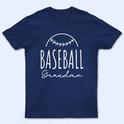 Sport Grandma Half Balls Design - Baseball/ Softball Cheers Personalized Custom T Shirt - Birthday, Loving, Funny Gift for Grandma/Nana/Mimi, Mom, Wife, Grandparent