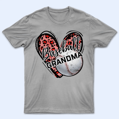 Sport Grandma Heart - Personalized Custom T Shirt - Gift for Grandma/Nana/Mimi, Mom, Wife, Grandparent