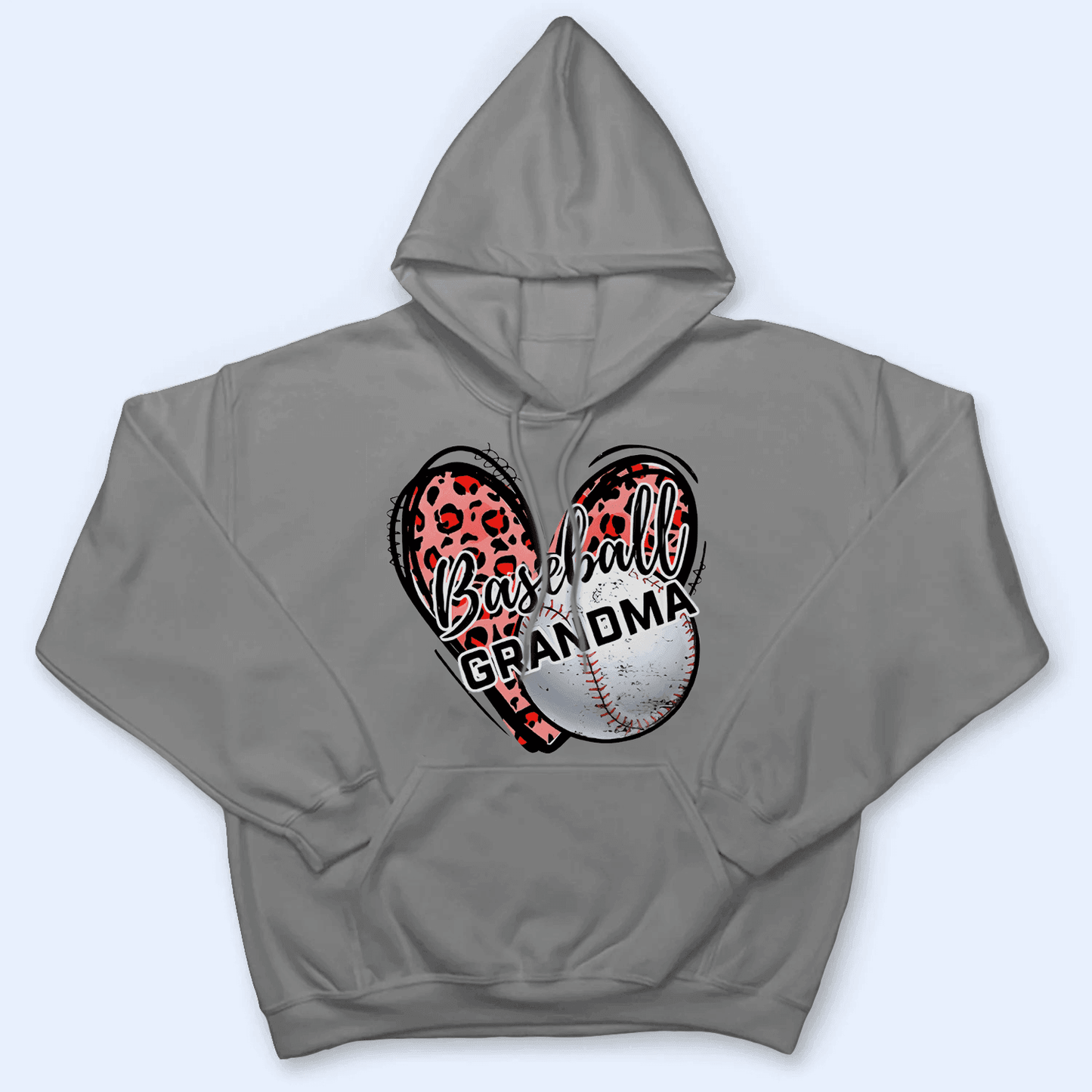 Sport Grandma Heart - Personalized Custom T Shirt - Gift for Grandma/Nana/Mimi, Mom, Wife, Grandparent