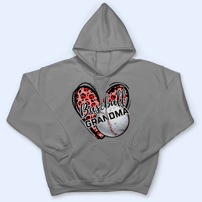 Sport Grandma Heart - Personalized Custom T Shirt - Gift for Grandma/Nana/Mimi, Mom, Wife, Grandparent