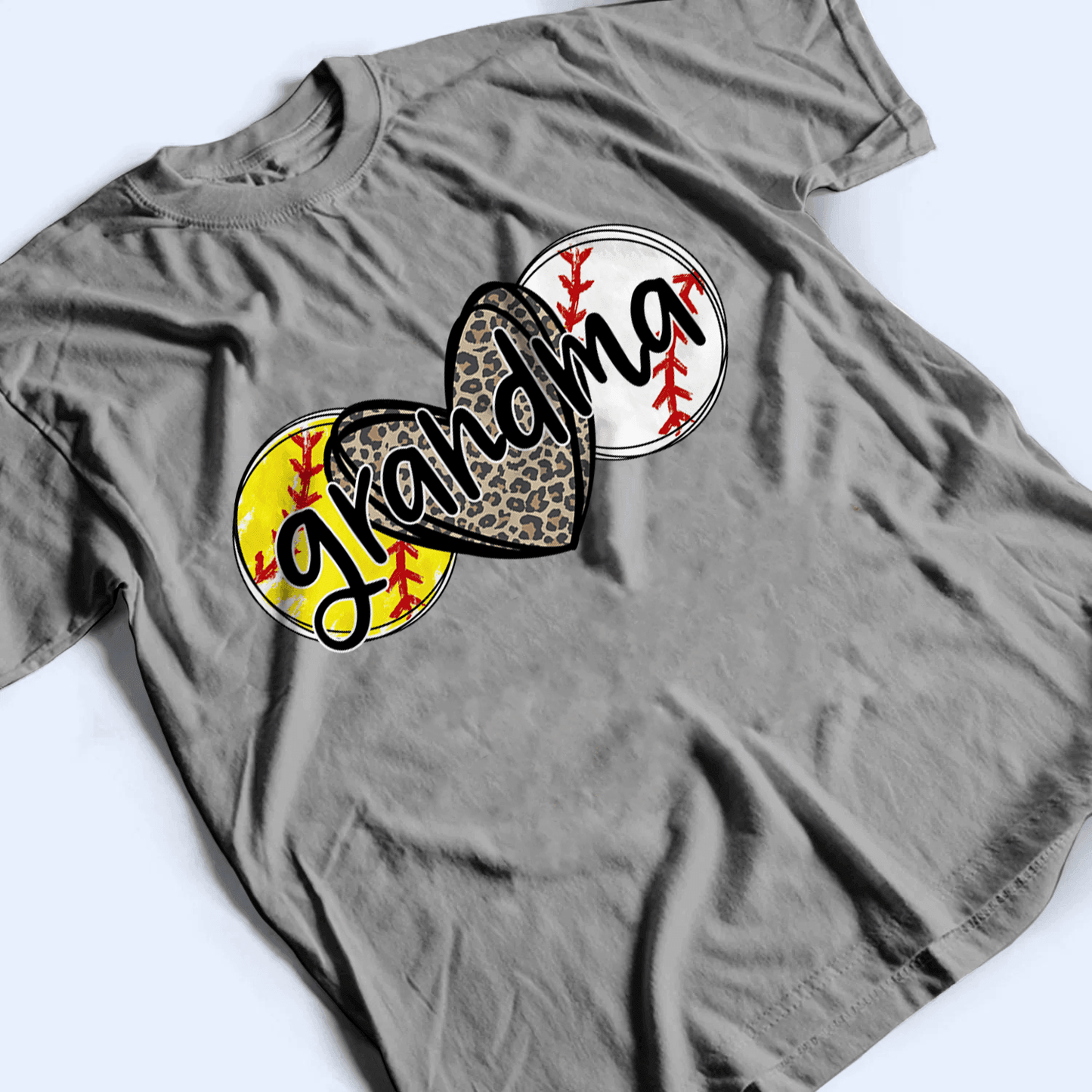 Sport Grandma - Personalized Custom T Shirt - Birthday, Loving, Funny Gift for Grandma/Nana/Mimi, Mom, Wife, Grandparent