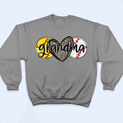 Sport Grandma - Personalized Custom T Shirt - Birthday, Loving, Funny Gift for Grandma/Nana/Mimi, Mom, Wife, Grandparent