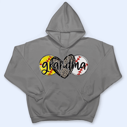 Sport Grandma - Personalized Custom T Shirt - Birthday, Loving, Funny Gift for Grandma/Nana/Mimi, Mom, Wife, Grandparent