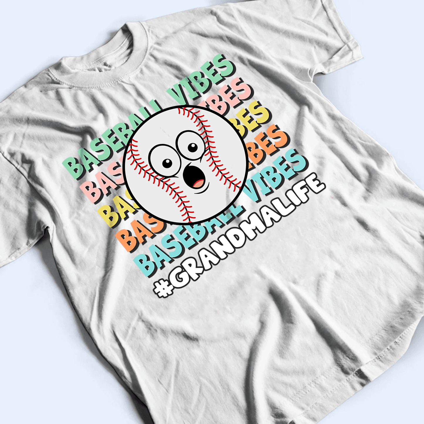 Sport Vibes - Personalized Custom T Shirt - Gift for Grandma/Nana/Mimi, Mom, Wife, Grandparent