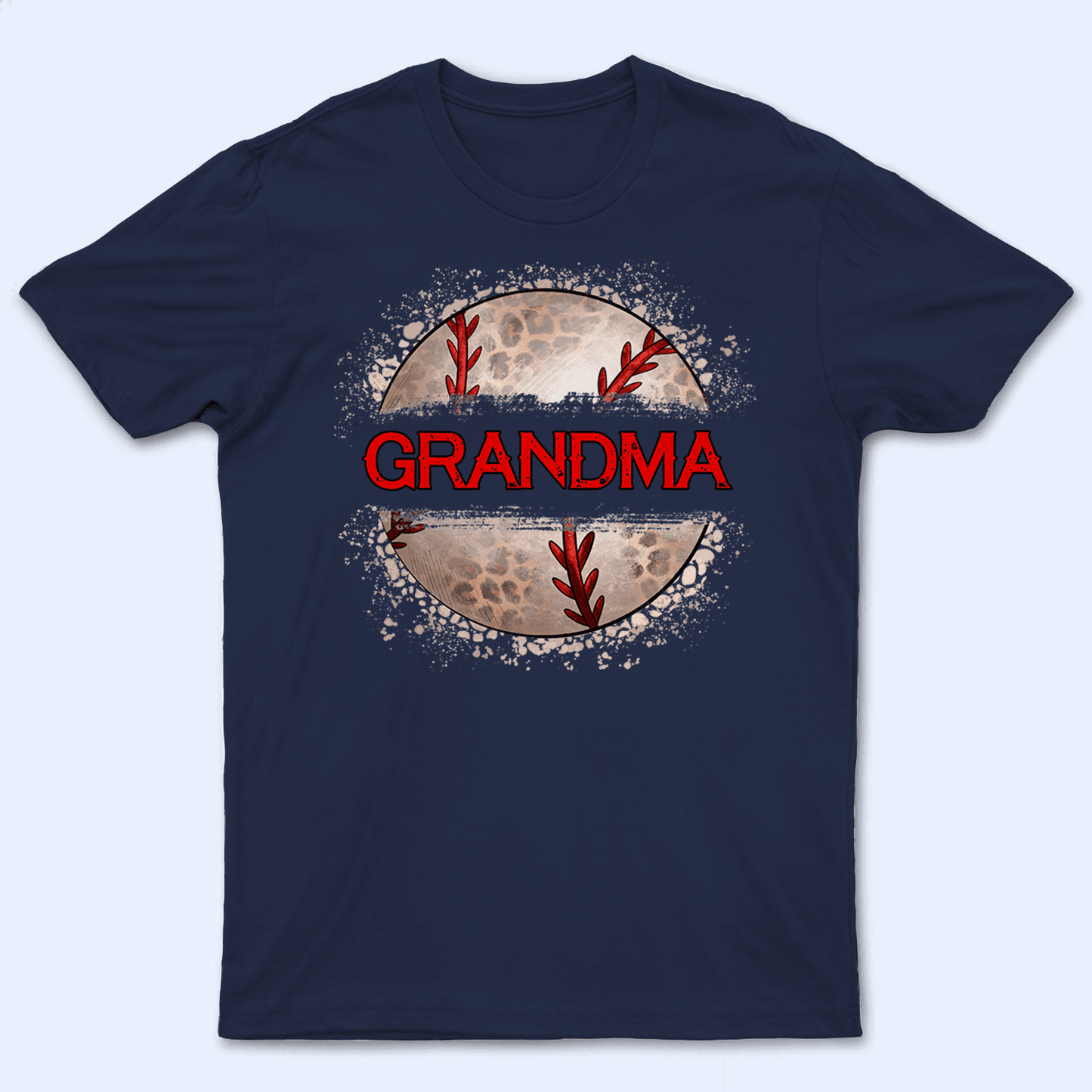 Sports Paint Splash Design - Baseball/Softball/Football Sports Cute Personalized Custom T Shirt - Birthday, Loving, Funny Gift for Grandma/Nana/Mimi, Mom, Wife, Grandparent