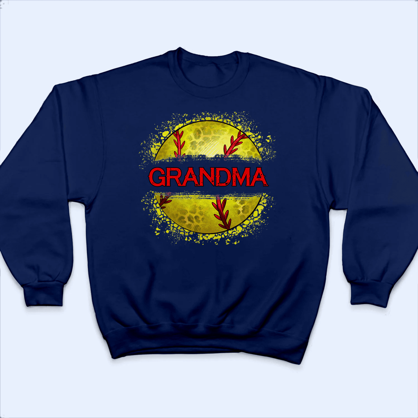Sports Paint Splash Design - Baseball/Softball/Football Sports Cute Personalized Custom T Shirt - Birthday, Loving, Funny Gift for Grandma/Nana/Mimi, Mom, Wife, Grandparent
