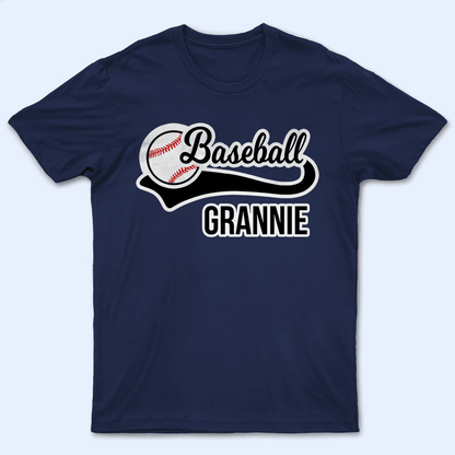 Sports Sticker Shirt Design - Baseball/Softball - Personalized Custom T Shirt - Gift for Grandma/Nana/Mimi, Mom, Wife, Grandparent
