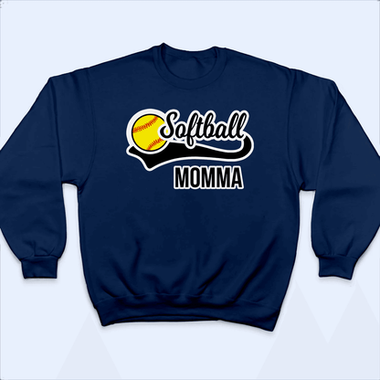 Sports Sticker Shirt Design - Baseball/Softball - Personalized Custom T Shirt - Gift for Grandma/Nana/Mimi, Mom, Wife, Grandparent
