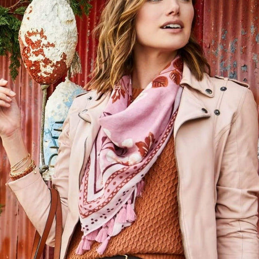 Square Scarf - Mauve Wildflower