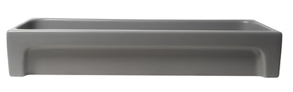 ALFI brand  AB48TRGM 48" Grey Matte Above Mount Fireclay Bathroom Trough Sink