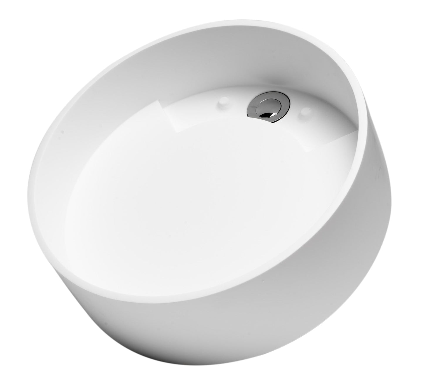 ALFI brand  ABRS15R 15" Round White Matte Solid Surface Resin Sink