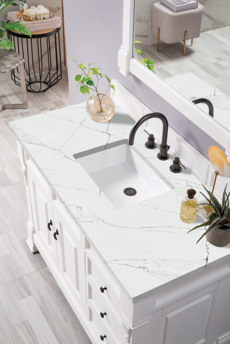 Brookfield 48" Single Vanity Cabinet, Bright White