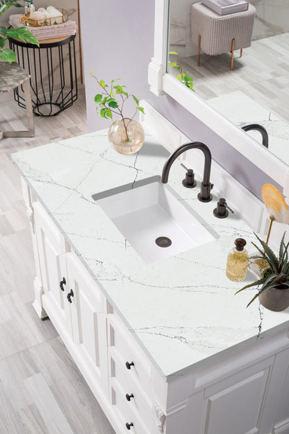 Brookfield 48" Single Vanity Cabinet, Bright White