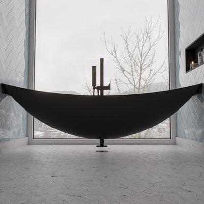 ALFI brand HammockTub1 HammockTub1 79" Acrylic Suspended Wall Mounted Hammock Bathtub