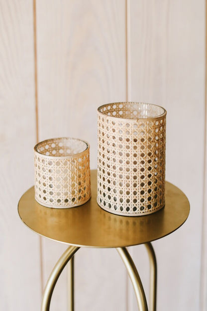 Oliver Cane Votive Candle Holder