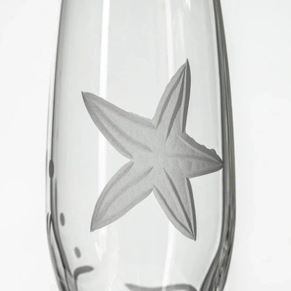 Starfish Etched Glassware