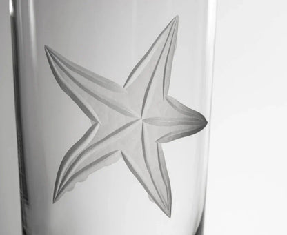 Starfish Etched Glassware