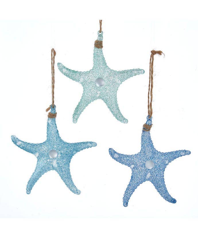Starfish Ornaments, 3 Assorted