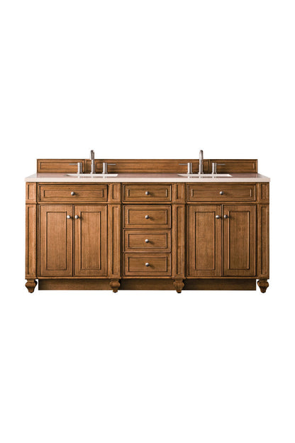 Bristol 72" Double Vanity Cabinet, Bright White