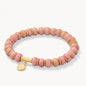 Stone Stretch Bracelet - 8mm Pink Rhodonite