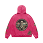 RELAXED FIT VINTAGE PALESTINIAN PRINTED PATCHES FADED HOODIE