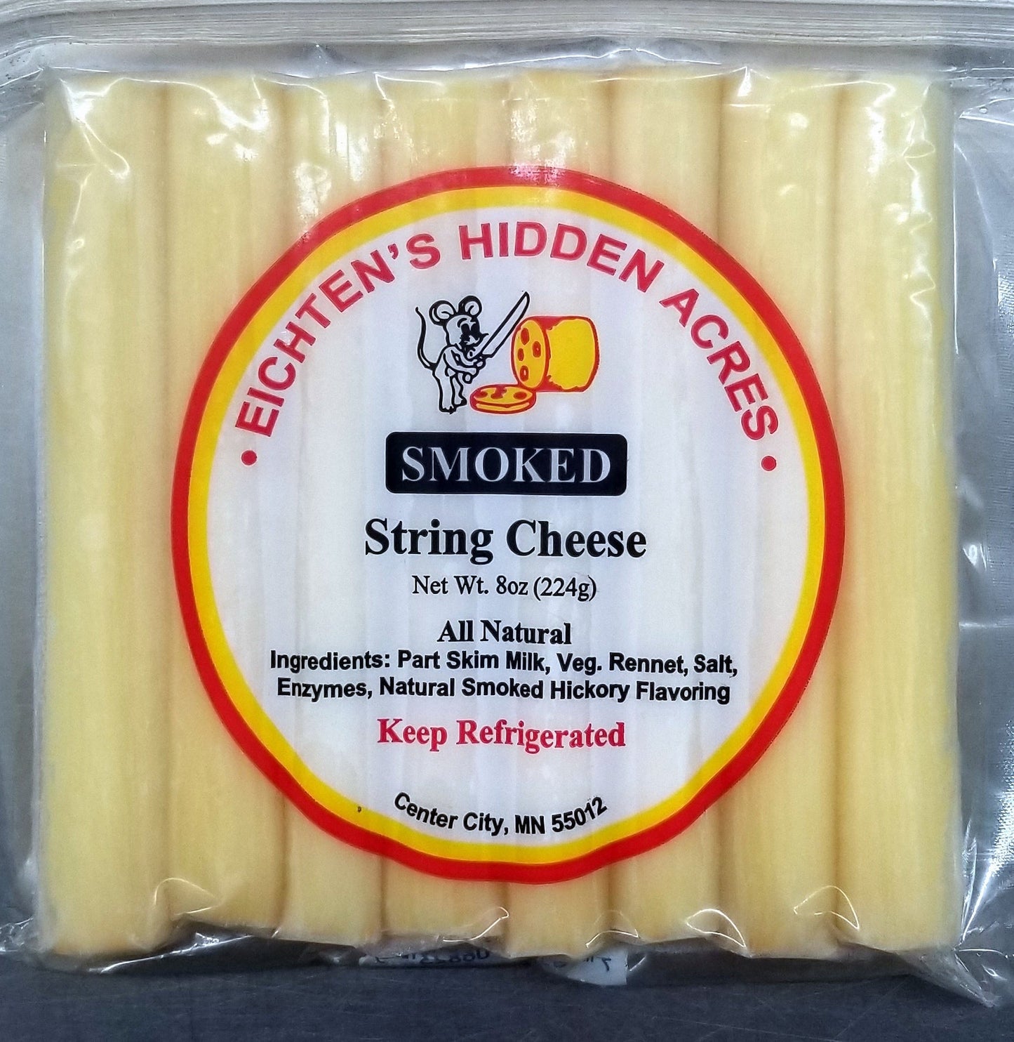 Smoked String Cheese, Smoked 8 oz Package