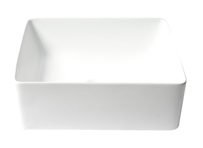 ALFI brand ABC903 16" Modern Square Above Mount Ceramic Sink
