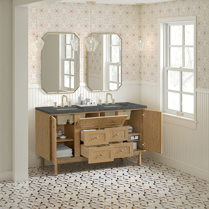 Laurent 60" Double Vanity, Light Natural Oak