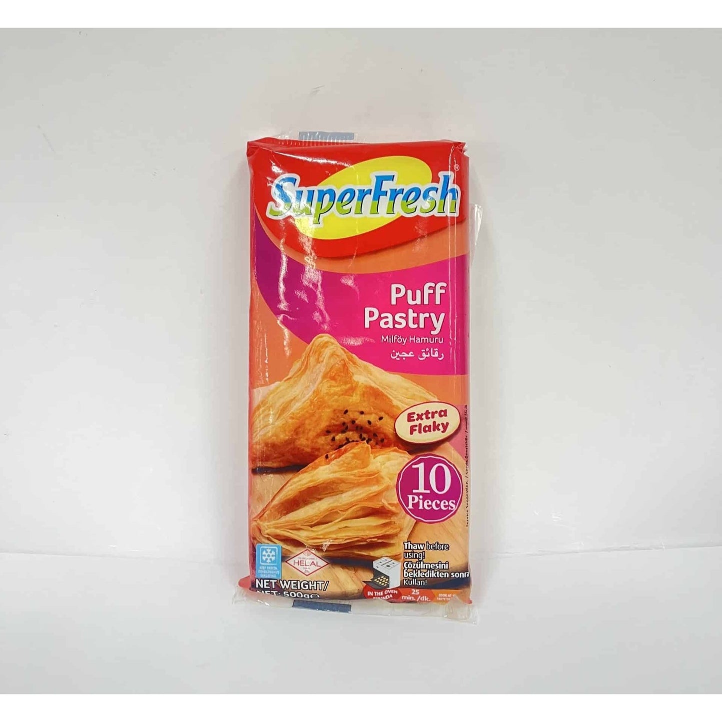 Superfresh 500g Puff Pastry Dough for Baking Delicious Pastries and Savory Treats