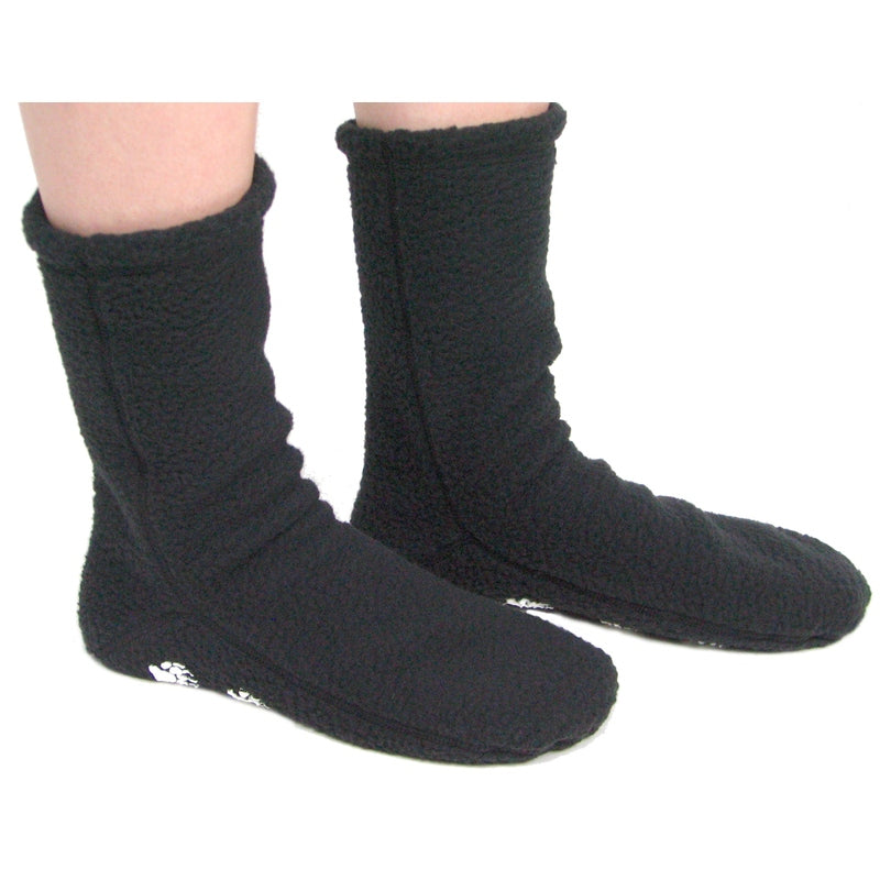 Polar Feet SUPER STRETCHY Fleece Socks - Black