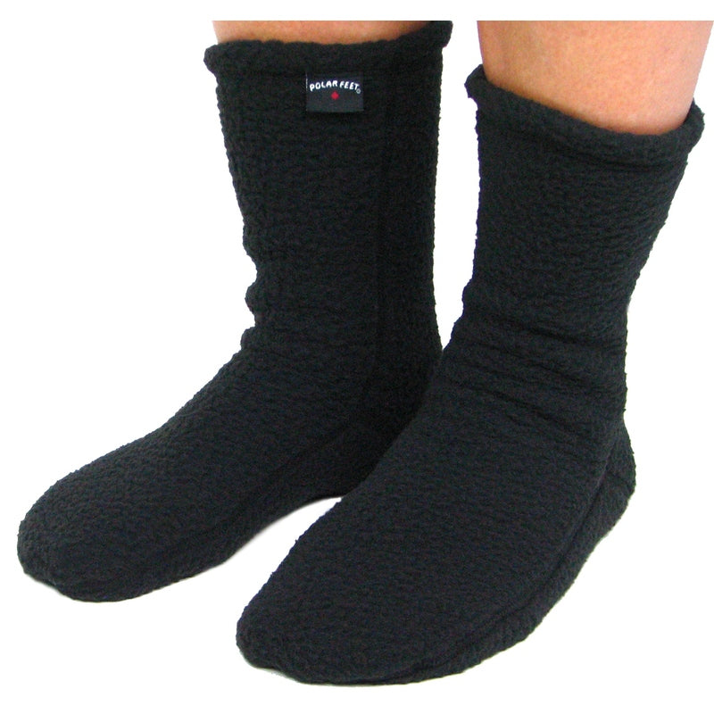 Polar Feet SUPER STRETCHY Fleece Socks - Black