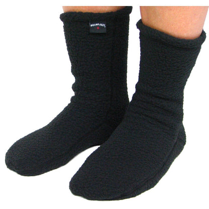 Polar Feet SUPER STRETCHY Fleece Socks - Black
