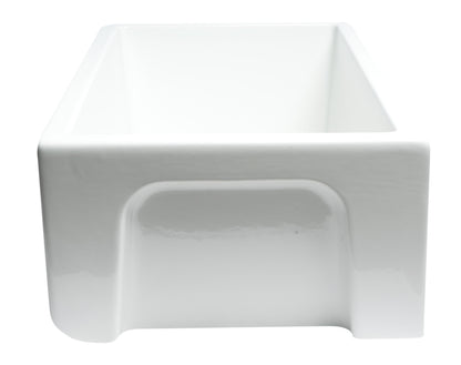 ALFI brand AB3318HS 33" x 18" Reversible Fluted / Smooth Fireclay Farm Sink