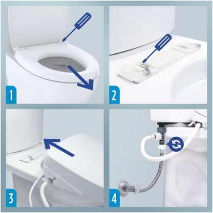 [SW4734AT40#01] TOTO S7A Washlet Elongated Bidet Toilet Seat With EWater And Classic Contemporary Lid (SAK29827)